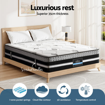 Giselle Bedding 35cm Mattress Cool Gel Memory Foam Queen.