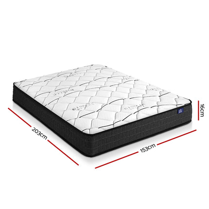 Giselle Bedding 16cm Mattress Medium Firm Queen.