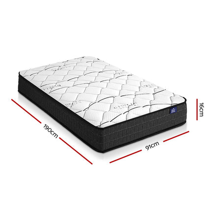 Giselle Bedding 16cm Mattress Medium Firm Single.