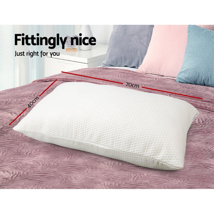 Giselle Bedding Memory Foam Pillow 19cm Thick Twin Pack.