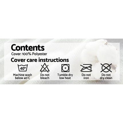 Giselle Bedding Memory Foam Pillow 19cm Thick Twin Pack.