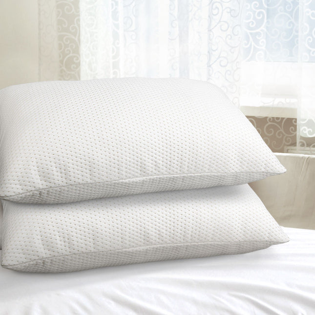 Giselle Bedding Memory Foam Pillow 19cm Thick Twin Pack.