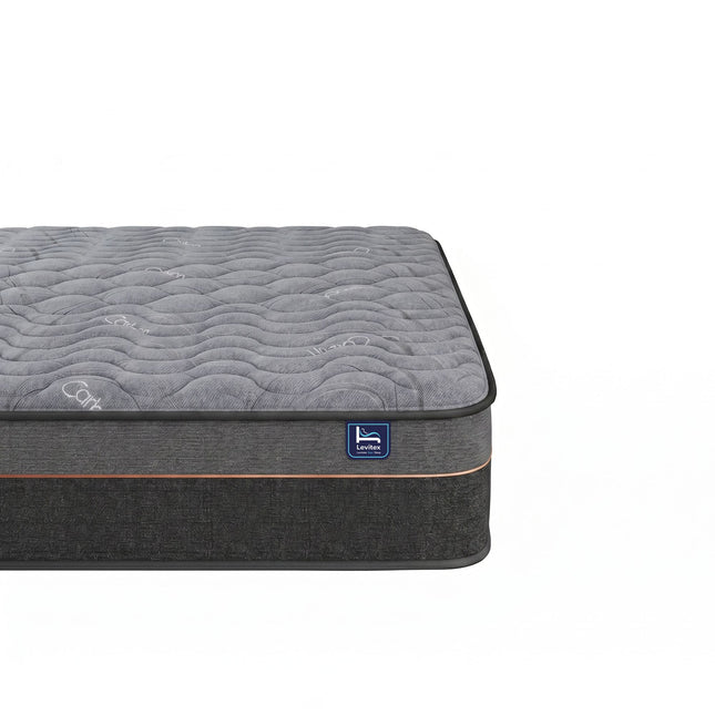 Levitex Single Mattress 25 cm Hybrid Pocket Spring with 4cm Egg Crate Foam for Deep Sleep Bamboo Charcoal Fabric.
