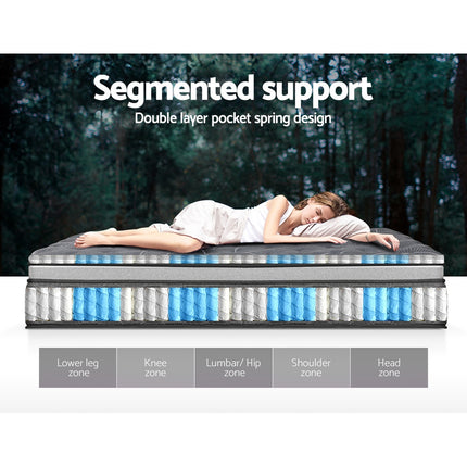 Giselle Bedding 34cm Mattress Double Layer Pocket Spring Double.