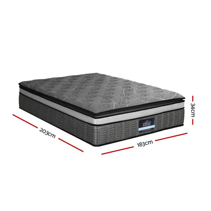 Giselle Bedding 34cm Mattress Double Layer Pocket Spring King.