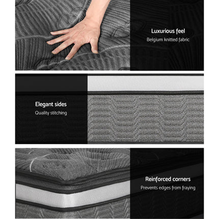 Giselle Bedding 34cm Mattress Double Layer Pocket Spring King.