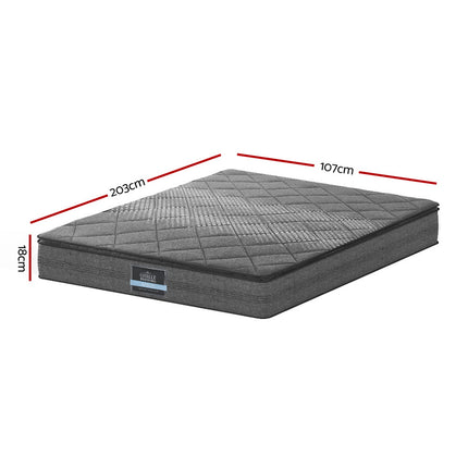 Giselle Bedding 18cm Mattress Pillow Top King Single.