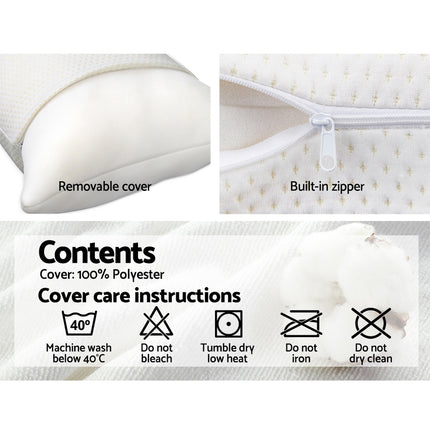 Giselle Bedding Memory Foam Pillow 13cm Thick Twin Pack.