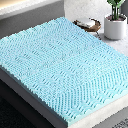 Giselle Bedding Memory Foam Mattress Topper 11-Zone 8cm Double.