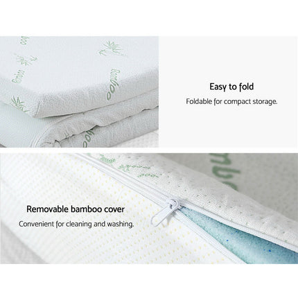 Giselle Bedding Memory Foam Mattress Topper 11-Zone 8cm King.