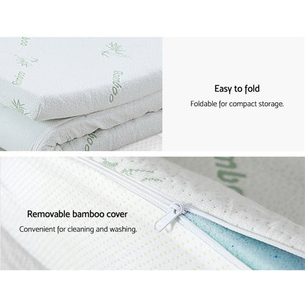 Giselle Bedding Memory Foam Mattress Topper 11-Zone 8cm Single.