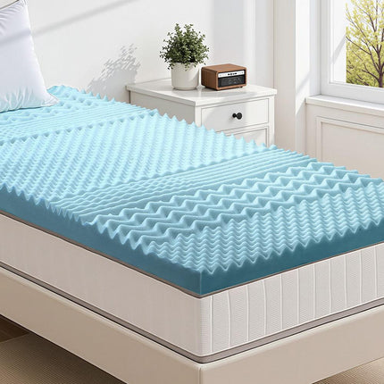 Giselle Bedding 5cm Memory Foam Mattress Topper 7-Zone King Single.