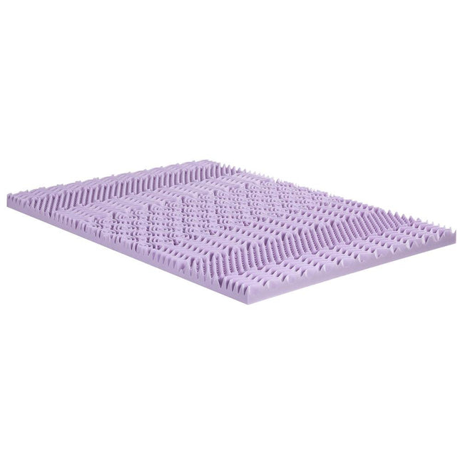 Giselle 8cm Memory Foam Mattress Topper Lavender Infused Bamboo Cover 7-Zone King.