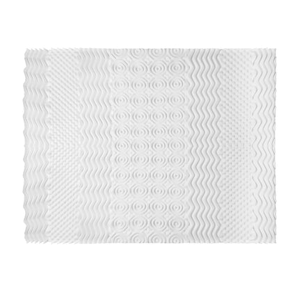 Giselle Bedding Memory Foam Mattress Topper 7-Zone Airflow Pad 8cm Single White.