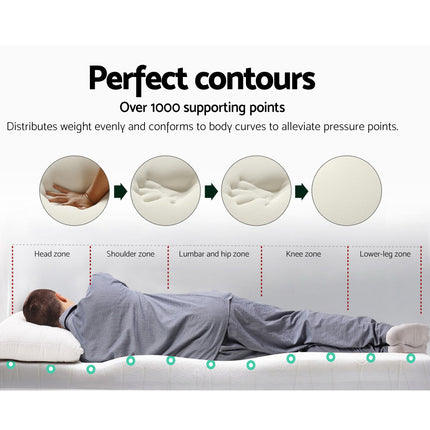 Giselle Bedding Memory Foam Mattress Topper 8cm Double.
