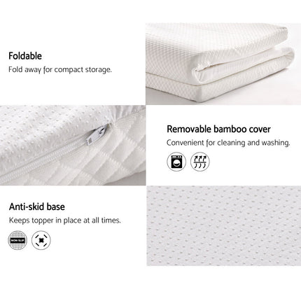 Giselle Bedding Memory Foam Mattress Topper 8cm Double.