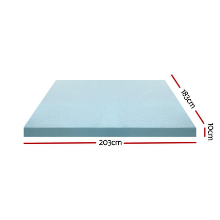 Giselle Bedding Memory Foam Mattress Topper Cool Gel Bed Mat Bamboo 10cm King.