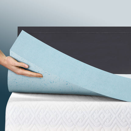 Giselle Bedding Memory Foam Mattress Topper Cool Gel 10cm Queen.