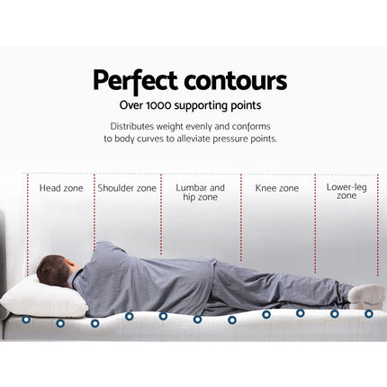 Giselle Bedding Memory Foam Mattress Topper Cool Gel 8cm King.