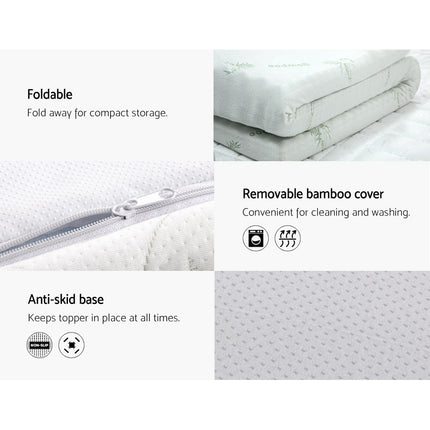 Giselle Bedding Memory Foam Mattress Topper Cool Gel 8cm King.