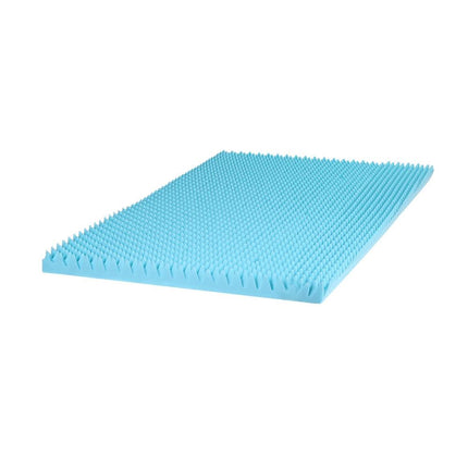 Giselle 8cm Memory Foam Mattress Topper Gel Egg Crate Foam Bamboo King Single.