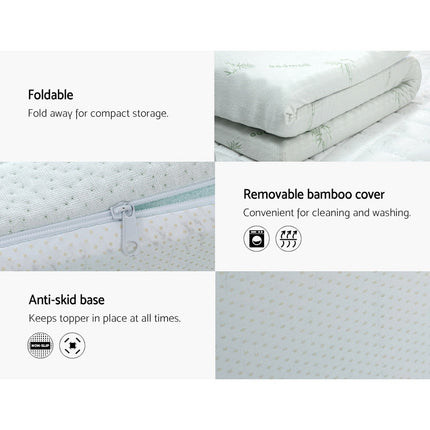 Giselle Bedding Memory Foam Mattress Topper Gel 5cm Queen.