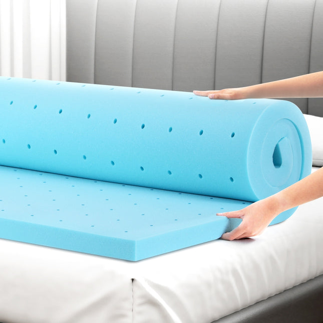 Giselle Bedding Memory Foam Mattress Topper Ventilated Cool Gel 5cm Double.