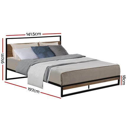 Artiss Bed Frame Double Size Metal Bed Frame DANE.