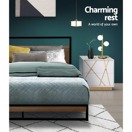 Artiss Bed Frame Double Size Metal Bed Frame DANE.