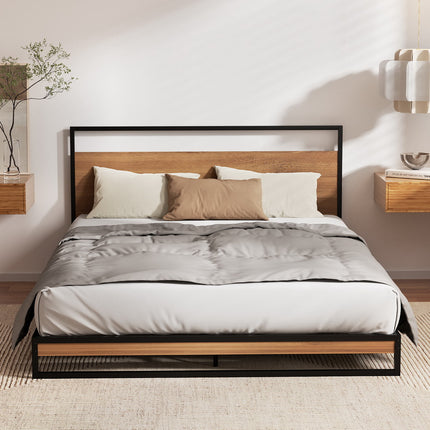 Artiss  Metal Bed Frame Double Size Beds Platform with Mattress.