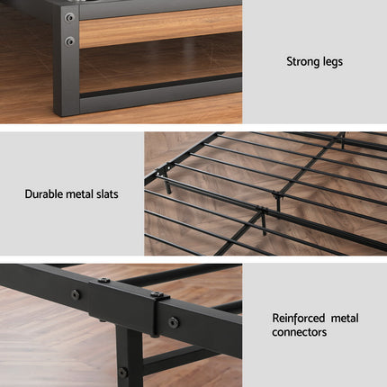 Artiss  Metal Bed Frame Double Size Beds Platform with Mattress.