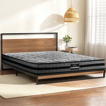 Artiss  Metal Bed Frame Double Size Beds Platform with Mattress.