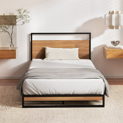 Artiss  Metal Bed Frame Single Size Beds Platform with Mattress.