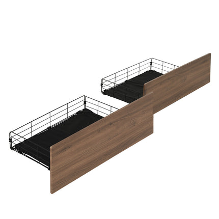 Artiss 2x Bed Frame Storage Drawers Trundle Black.