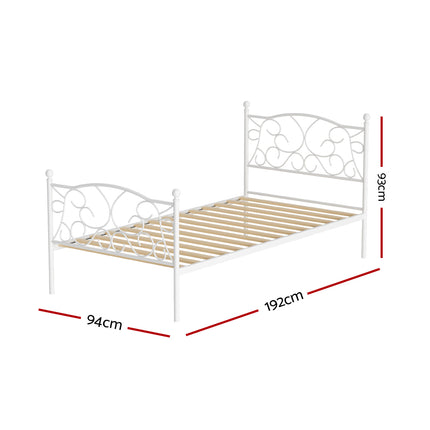 Artiss Bed Frame Single Size Metal Bed Frame GROA.