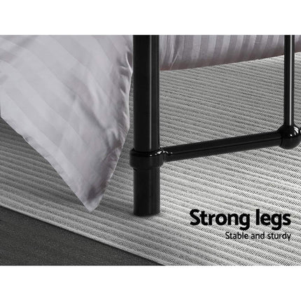 Artiss Bed Frame Metal Bed Frame LEO - Double (Black).