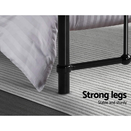 Artiss Bed Frame Metal Bed Frame LEO - King Single(Black).