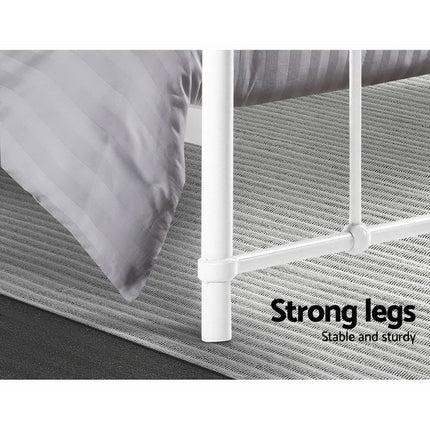 Artiss Bed Frame Metal Bed Frame LEO - Queen (White).
