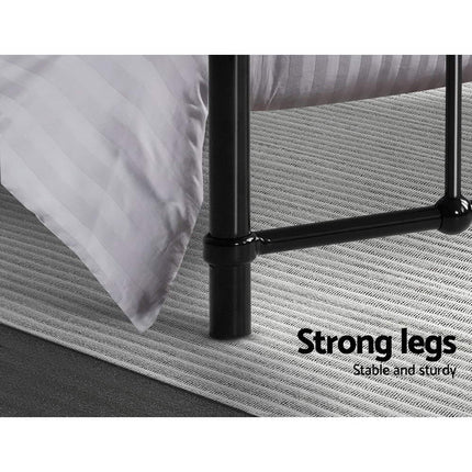 Artiss Bed Frame Metal Bed Frame LEO - Single (Black).