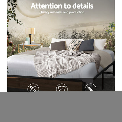 Artiss Bed Frame Metal Bed Frame Bed Base OSLO - Double.