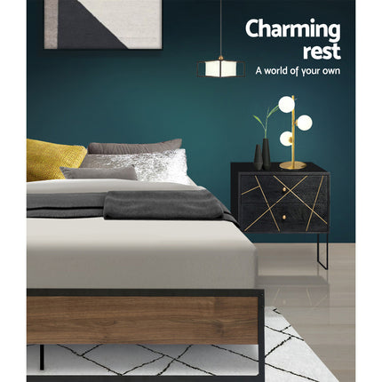 Artiss Bed Frame Metal Bed Frame Bed Base OSLO - Double.