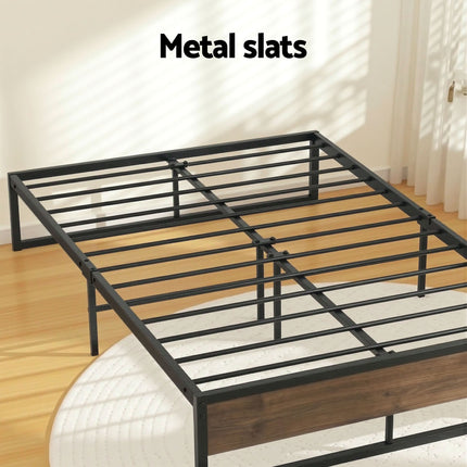 Artiss Bed Frame Metal Frame Double Size Bed Base 2 Drawers OSLO.