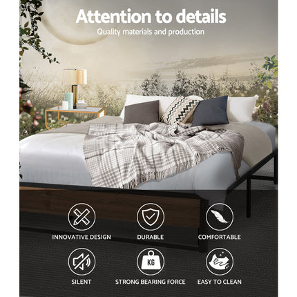 Artiss Bed Frame Metal Bed Frame Bed Base OSLO - Queen.