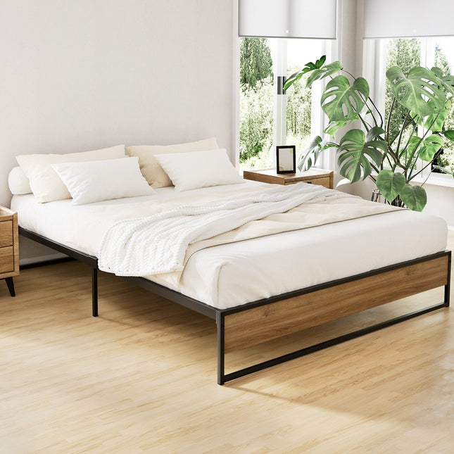 Artiss Bed Frame Metal Bed Frame Bed Base OSLO - Queen.