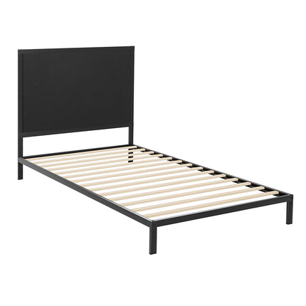 Artiss Bed Frame Double Size Metal Base Mattress Platform Foundation Black PAULA.