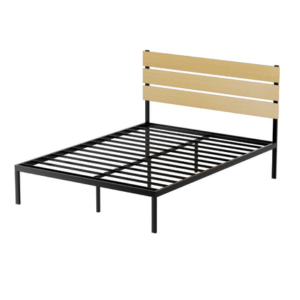 Artiss Bed Frame Queen Size Metal Base Mattress Platform Foundation Black PAULA.