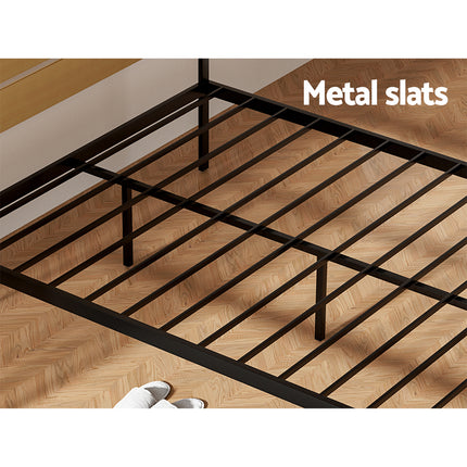 Artiss Bed Frame Queen Size Metal Base Mattress Platform Foundation Black PAULA.