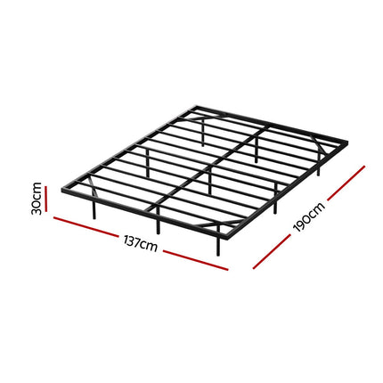 Artiss Double Bed Frame,Floating Metal Bed Frame with Smart LED Lights - Sturdy Metal Platform Bed Base, Silent Design, Tool-Free Assembly, 300KG Capacity for Home/Hotel/Master Bedroom.