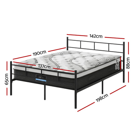 Artiss Bed Frame Double Metal Bed Frames SOL with Mattress.