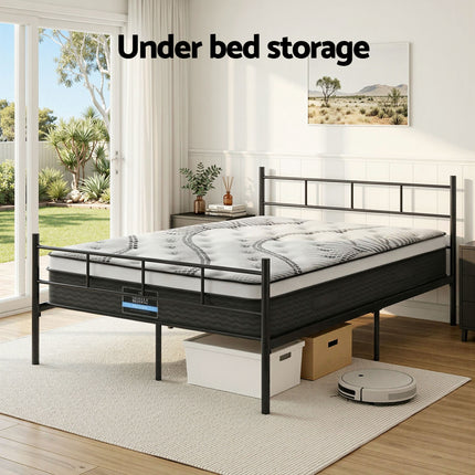 Artiss Bed Frame Double Metal Bed Frames SOL with Mattress.
